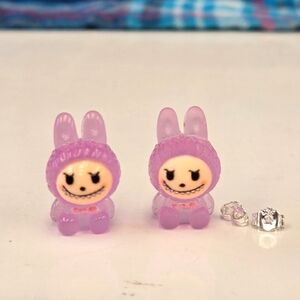 🍒🍒 (Bundle Only) Purple Labubu Stud Earrings